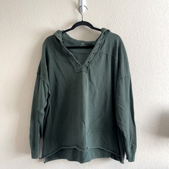 aerie Tops - Aerie Green Oversized Hoodie Sweatshirt Athleisure Womens Size Medium